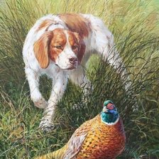 Схема вышивки «охота»