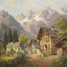 Схема вышивки «В горах»