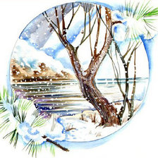 Схема вышивки «Зима»