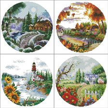 Схема вышивки «Времена года»