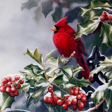 Схема вышивки «Птичка»