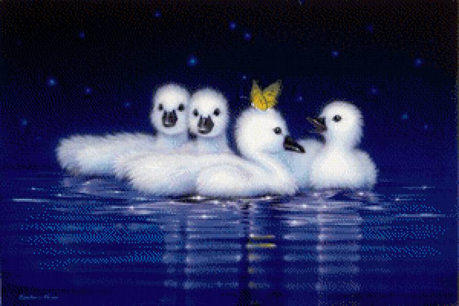 Картины Кентаро Нишино - ночь, природа, насекомые, бабочка, птицы, вода - предпросмотр