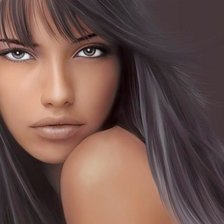 Схема вышивки «Брюнетка»