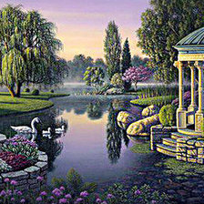 Схема вышивки «панно "парк"»