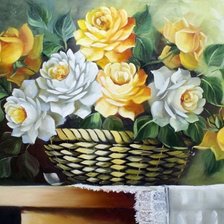 Схема вышивки «букет роз»