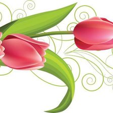 Схема вышивки «тюльпаны»