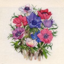 Схема вышивки «зимний букет»