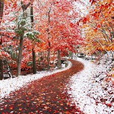 Схема вышивки «Первый снег»