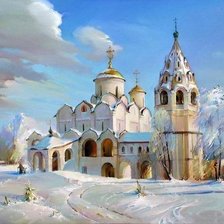 Схема вышивки «Церковь»