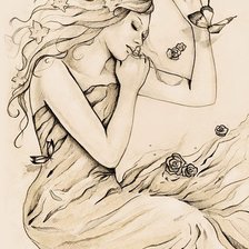 Схема вышивки «Девушка»