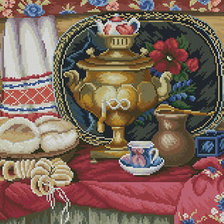 Схема вышивки «Самовар с баранками»