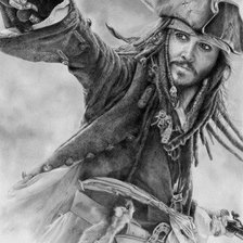 Схема вышивки «Капитан Джек Воробей»