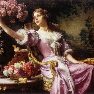 дама в лиловом - оригинал