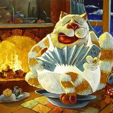 Схема вышивки «кот»