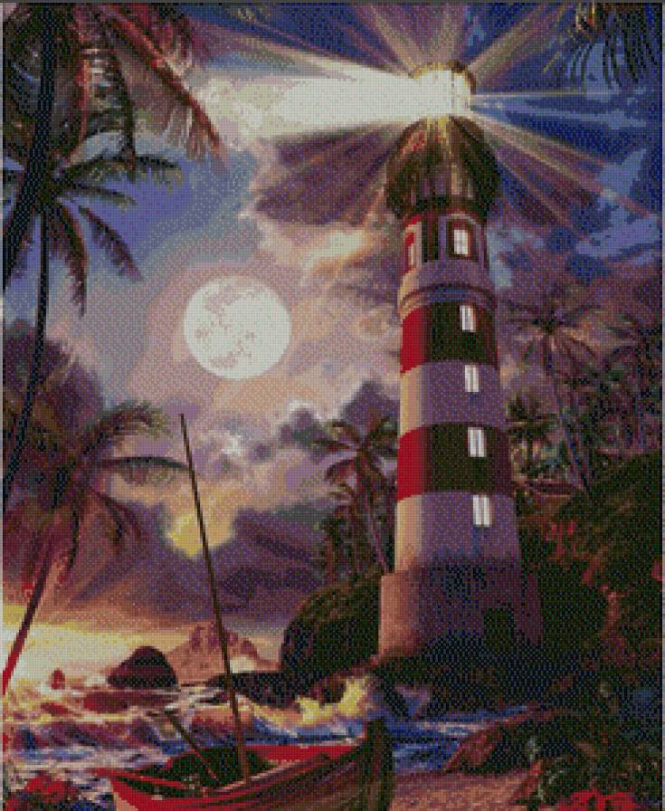 Маяк - маяк, море, морской пейзаж, пейзаж - предпросмотр