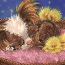 Схема вышивки «Спящие крошки»