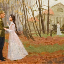 Схема вышивки «прощание офицера»