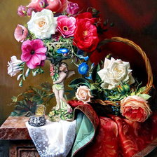 Схема вышивки «старинная картина»