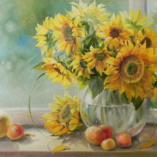 Схема вышивки «солнышко на окошке»