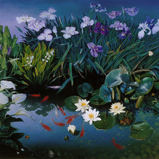 Схема вышивки «садовый прудик»