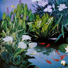 Схема вышивки «садовый прудик часть 1»