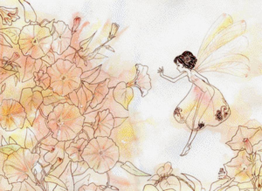 Феечка - цветы, нежность, фея - предпросмотр