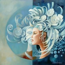 Схема вышивки «Девушка»