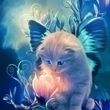 Схема вышивки «Котенок»