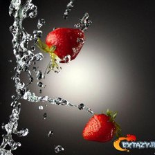 Схема вышивки «брызги клубники»