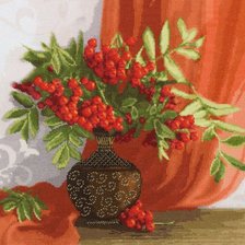 Схема вышивки «Рябиновый букет»