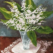Схема вышивки «ландыши»