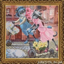 Схема вышивки «пара котов»