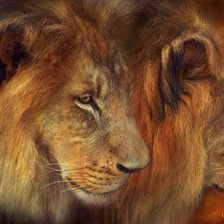 Схема вышивки «львы»