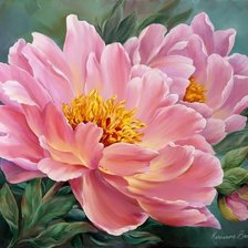 Схема вышивки «Пионы»