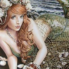 Схема вышивки «русалка»