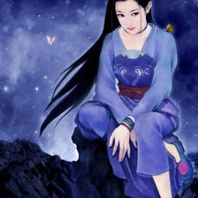 Схема вышивки «Девушка»