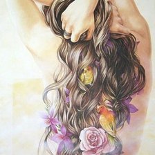 Схема вышивки «девушка»