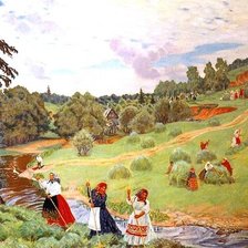 Схема вышивки «Сенокос»