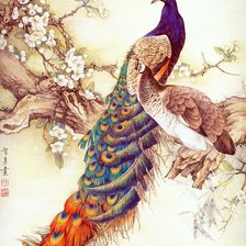 Схема вышивки «птицы»