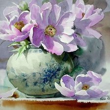 Схема вышивки «Розовые цветы»