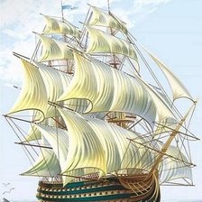 Схема вышивки «карабль»