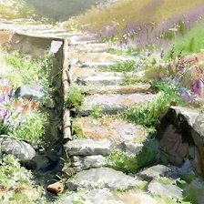 Схема вышивки «Тропинка в горах»