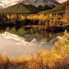 Схема вышивки «Осень в горах»