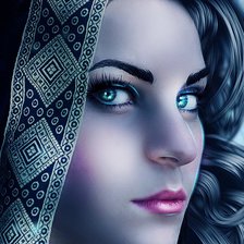 Схема вышивки «Девушка»