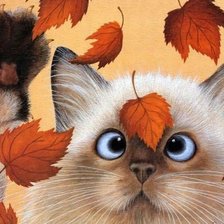 Схема вышивки «Забавный кот»