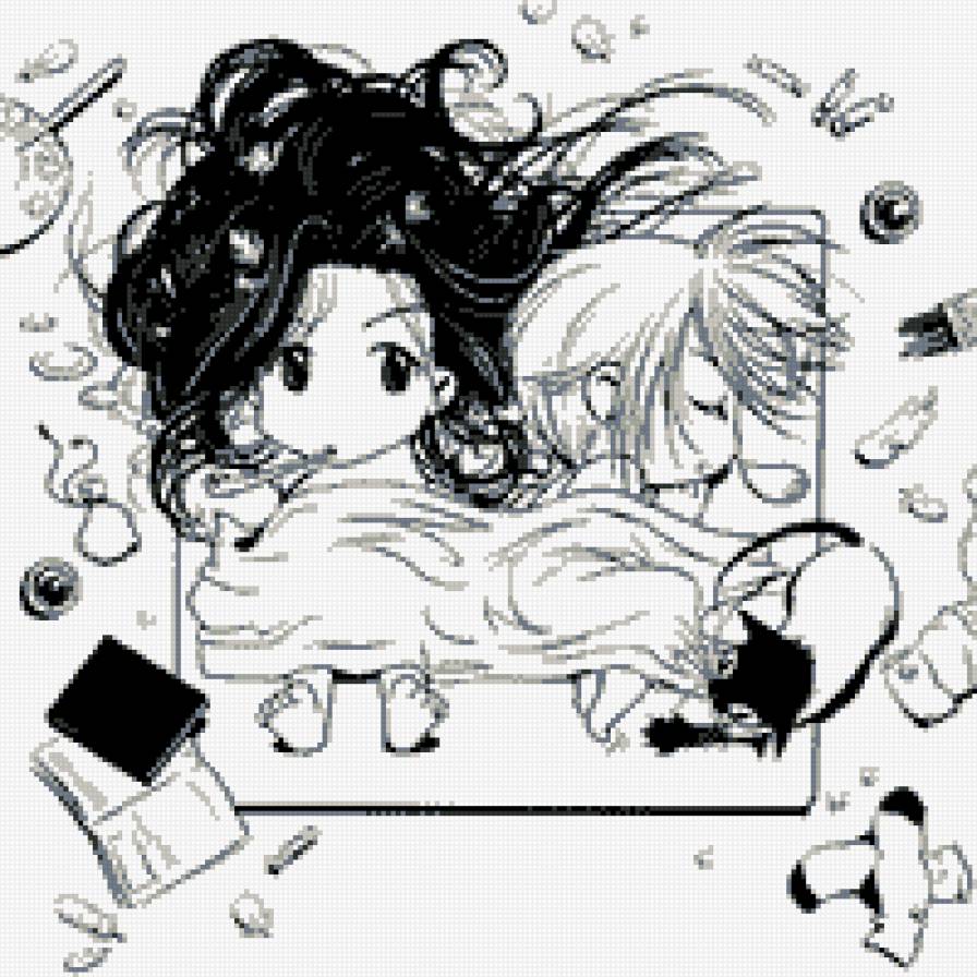 моонхром 2 - пара, монохром, черно-белое, сон - предпросмотр