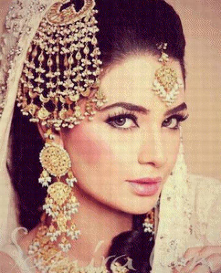 Девушка с украшениями - девушка, невеста, индия, укарашения - предпросмотр