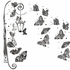 Схема вышивки «Бабочки»