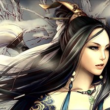 Схема вышивки «Азиатская красавица»