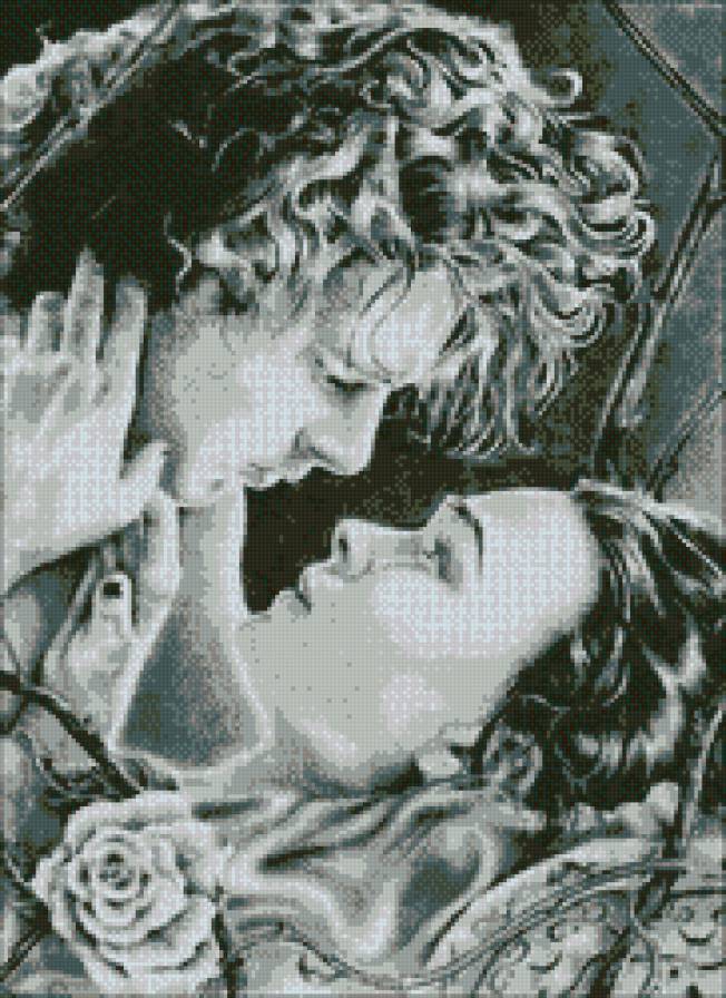 любовь - пара, мужчина, любовь, монохром, женщина - предпросмотр